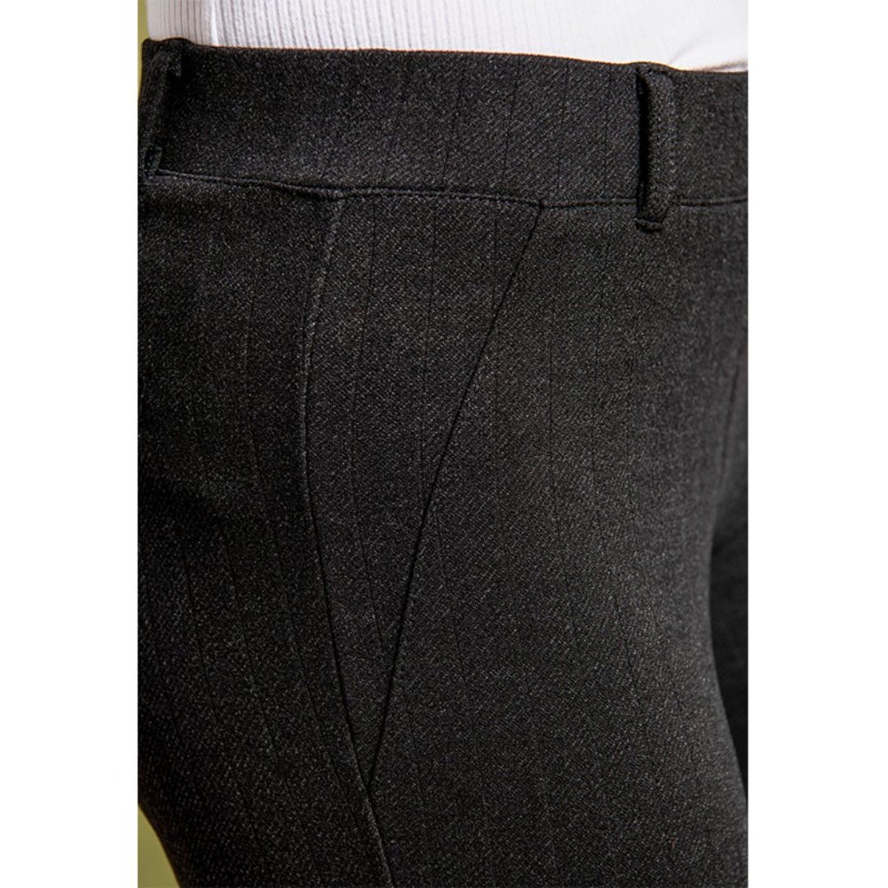 Betabrand Dress Pant Yoga Pants Savile Pinstripe Tonal Stripe Straight Leg Black - Picture 3 of 9